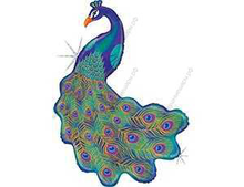 Шар Павлин блеск с гелием (106 см)