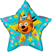 Звезда, Три Кота, Коржик с гелием 56 см.