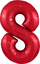Шар (40''/102 см) Цифра, 8 Slim, Красный, 1 шт. в упак.