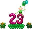 Украшение офиса шарами на 23 февраля