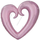 Фольгированный шар (40''/102 см) Фигура, Сердце вензель, Розовый, 1 шт.