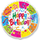 Воздушный шар (18''/46 см) Круг, С Днем рождения, Happy Birthday (вечеринка), 1 шт.