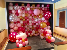 Фотофон из шаров (стена из шаров) "Розово-белый микс" (2,5м х 3,5м) 