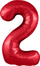 Шар (40''/102 см) Цифра, 2 Slim, Красный, 1 шт. в упак.