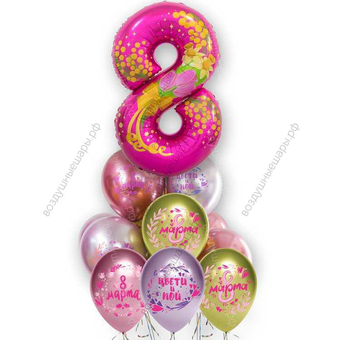 Шары на 8 марта хром