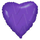 Фольгированный шар (18''/46 см) Сердце, Фиолетовый, 1 шт.