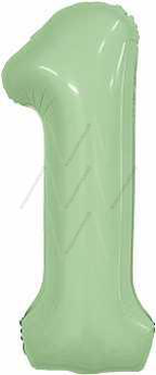 Шары цифры Оливковые с гелием, 90 см.