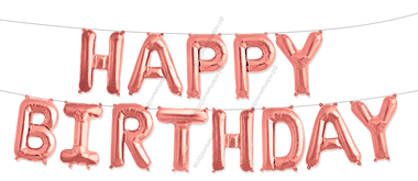 Надпись "Happy Birthday", надутая воздухом