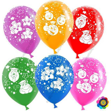 Гелиевый шар  Смайл ученик, Ассорти,  лайт, пастель, 5 ст, 30 см.