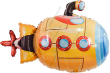 Шар с гелием  Подводная лодка, Оранжевая, 94 см.