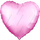 Шар (18''/46 см) Сердце, Розовый, 1 шт.