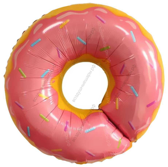 Шар Пончик с гелием (цвет на выбор), 69см.