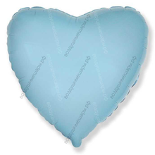 Шар с гелием  Сердце, Голубой, 46 см.