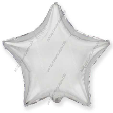 Шар с гелием Большая Звезда, Серебро, 81 см.