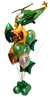 Фонтан из шаров в военной тематике "Милитари" С зеленым вертолетом