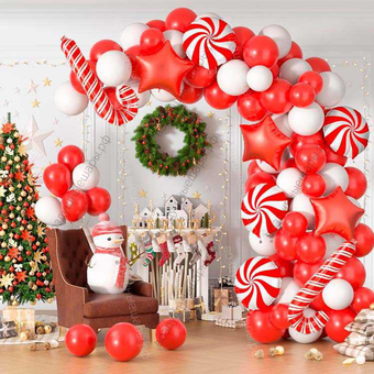 Фотозона новогодняя Красно- Белая на Новый 2026 год