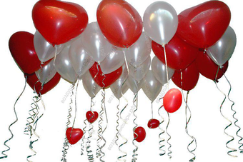 Шары под потолок «Клубника со сливками»