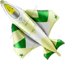 Шар с гелием  Самолет, Истребитель, Зеленый, 104 см.