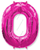 Шар (40''/102 см) Цифра, 0, Фуше, 1 шт.