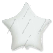 Шар с гелием  Звезда, Белый, 46 см.