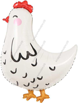 Шар с гелием Курица белая,  76см.