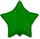 Фольгированный шар (18''/46 см) Звезда, Зеленая, 1 шт.