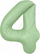 Шар (40''/102 см) Цифра, 4 Slim, Олива, 1 шт. в уп.
