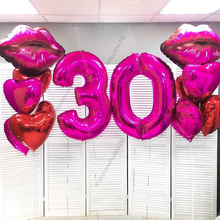 Гелиевые шары для девушки на День рождение "Страстные губы"