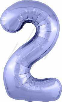 Шары-цифры Сиреневые с гелием, 90см