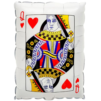 Гелиевый шар карта игральная Дама Червей, 48 см