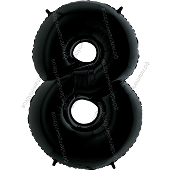 Шары цифры ЧЕРНЫЕ с гелием