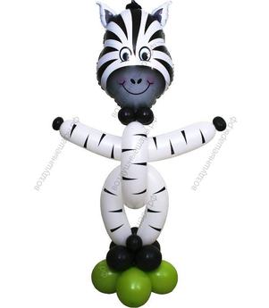 Зебра из воздушных шаров шдм большая