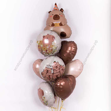 Букет из воздушных шаров с капибарой для Дня рождения