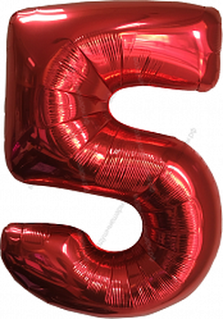 Шары цифры КРАСНЫЕ с гелием