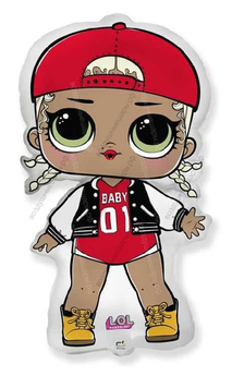 Шар с гелием Кукла ЛОЛ, LOL, Модная подружка, 84 см.