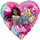 Сердце с гелием, Барби с подругами, Розовый, 46 см