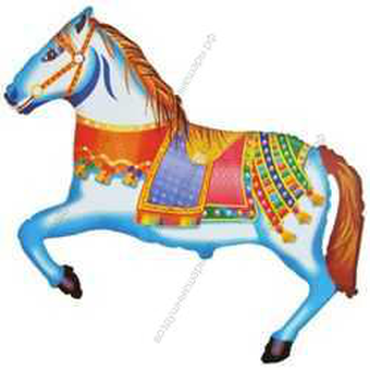 Шар с гелием  Фигура, Лошадь цирковая, 107 см.