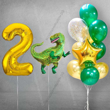Гелиевые шары на 2 года ребенку "Сет с Тиранозавром"