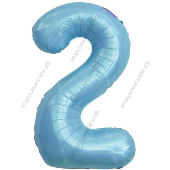 Шарики- цифры Голубые матовые с гелием