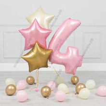 Фотозона на День рождения девочки "Любимой доче 4 года"