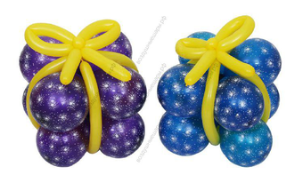 Новогодний Подарок из шаров со снежинками