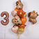 13 шариков, цифра и фигура С цифрой 3