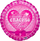 Шар (18''/46 см) Круг, Спасибо за дочь! Любовь моя!, Розовый, 1 шт.