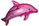 Фольгированный шар (37''/94 см) Фигура, Дельфин фигурный, Фуше, 1 шт.