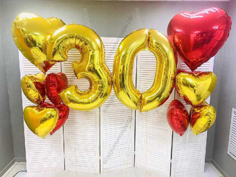 Украшение шарами с цифрами "Мои 30 лет"