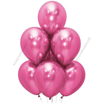 Розовый хром шары, Flamingo, с гелием