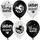 Воздушный шар (12''/30 см) Креативный юмор, Белый/Черный, пастель, 2 ст