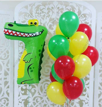 Фонтан из шаров с крокодилом на 7 лет