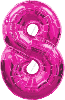 Шары цифры МАЛИНОВЫЕ с гелием