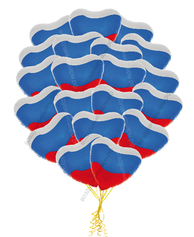 Букет из сердец рисунок триколор